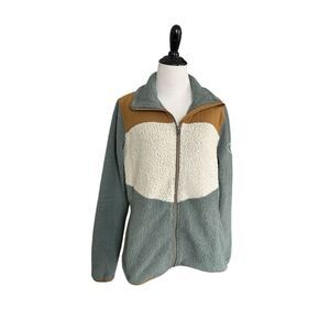 Kuhl Prism Jacket Women's Large Tri Color Block Full Zip Up Fleece Outdoors